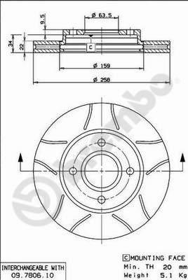 Brembo 09.7806.75 - Bromsskiva xdelar.se