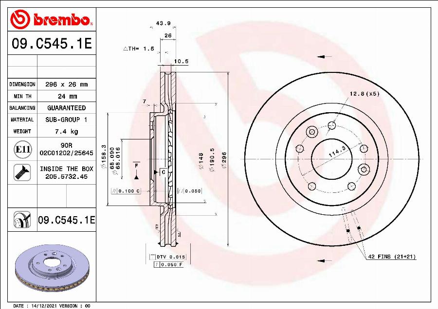 Brembo KT 08 019 - Bromssats, skivbroms xdelar.se