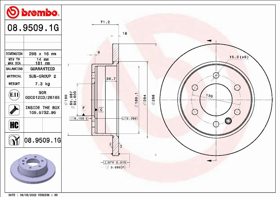 Brembo KT 10 028 - Bromssats, skivbroms xdelar.se