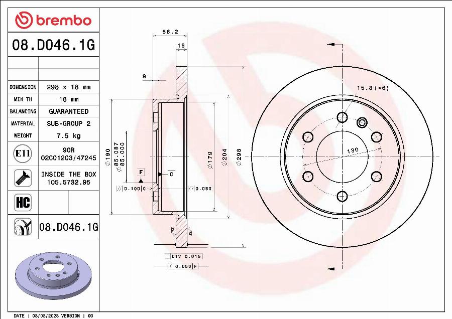 Brembo KT 10 056 - Bromssats, skivbroms xdelar.se