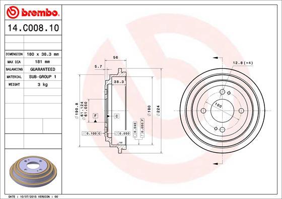 Brembo 14.C008.10 - Bromstrumma xdelar.se