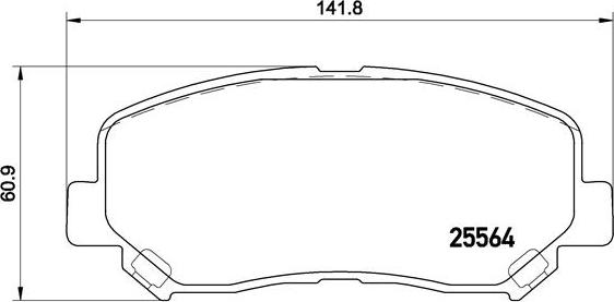 Brembo P 49 045 - Bromsbeläggssats, skivbroms xdelar.se