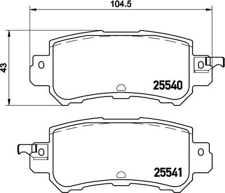 Brembo P 49 047 - Bromsbeläggssats, skivbroms xdelar.se