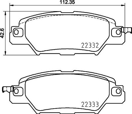 Brembo P 49 053 - Bromsbeläggssats, skivbroms xdelar.se