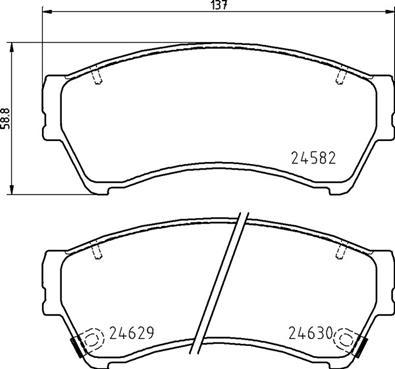 Brembo P 49 060 - Bromsbeläggssats, skivbroms xdelar.se