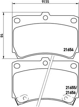 Brembo P 49 016 - Bromsbeläggssats, skivbroms xdelar.se