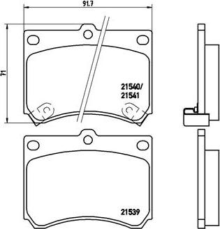 Brembo P 49 011 - Bromsbeläggssats, skivbroms xdelar.se