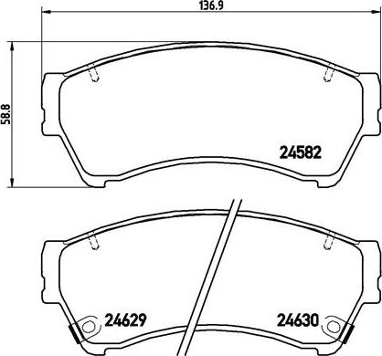 Brembo P 49 039 - Bromsbeläggssats, skivbroms xdelar.se