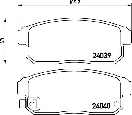 Brembo P 49 035 - Bromsbeläggssats, skivbroms xdelar.se