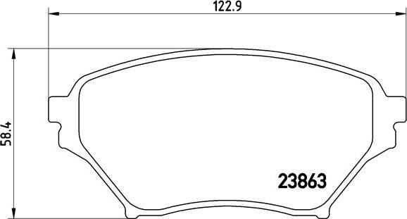 Brembo P 49 029 - Bromsbeläggssats, skivbroms xdelar.se