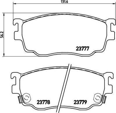 Brembo P 49 026 - Bromsbeläggssats, skivbroms xdelar.se