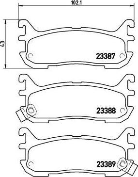 Brembo P 49 021 - Bromsbeläggssats, skivbroms xdelar.se