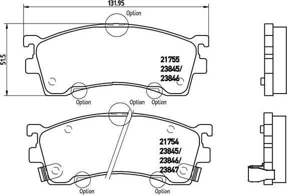 Brembo P 49 023 - Bromsbeläggssats, skivbroms xdelar.se