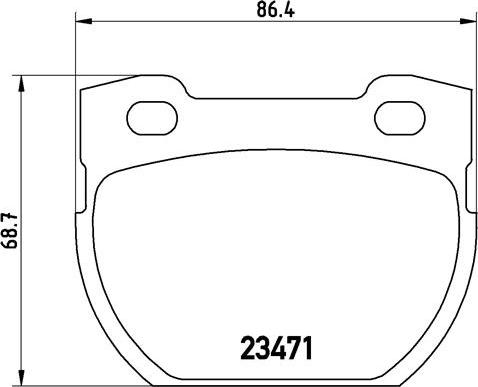 Brembo P 44 006 - Bromsbeläggssats, skivbroms xdelar.se