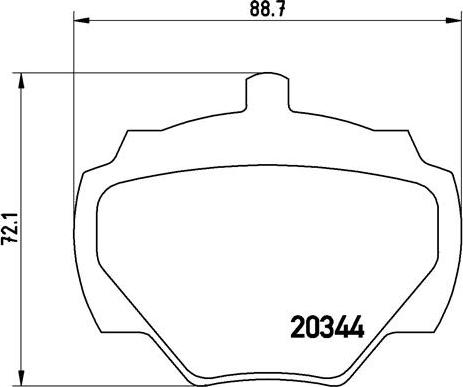 Brembo P 44 001 - Bromsbeläggssats, skivbroms xdelar.se