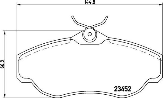 Brembo P 44 008 - Bromsbeläggssats, skivbroms xdelar.se