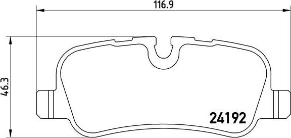 Brembo P 44 019 - Bromsbeläggssats, skivbroms xdelar.se