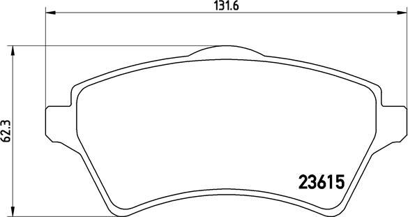 Brembo P 44 011 - Bromsbeläggssats, skivbroms xdelar.se