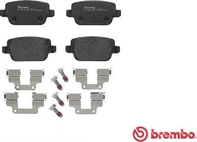 Brembo P 44 017 - Bromsbeläggssats, skivbroms xdelar.se