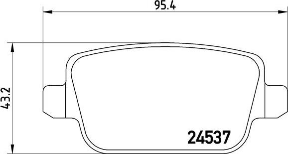 Brembo P 44 017 - Bromsbeläggssats, skivbroms xdelar.se