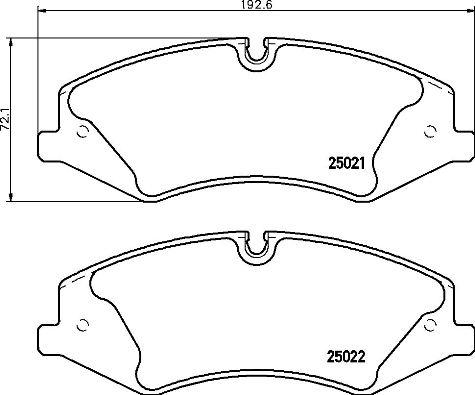 Brembo P 44 024 - Bromsbeläggssats, skivbroms xdelar.se