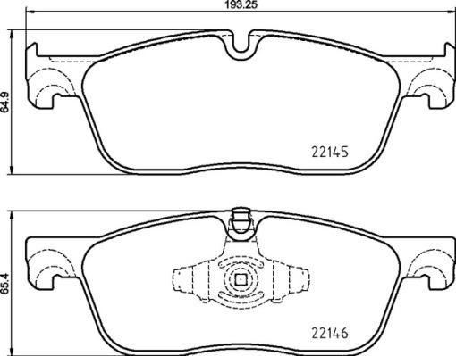 Brembo P 44 026 - Bromsbeläggssats, skivbroms xdelar.se