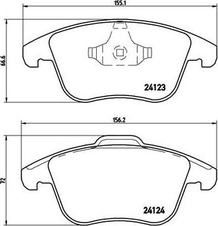 Brembo P 44 020X - Bromsbeläggssats, skivbroms xdelar.se