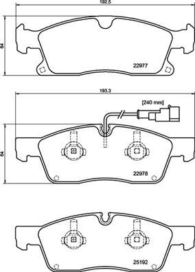 Brembo P 48 001 - Bromsbeläggssats, skivbroms xdelar.se