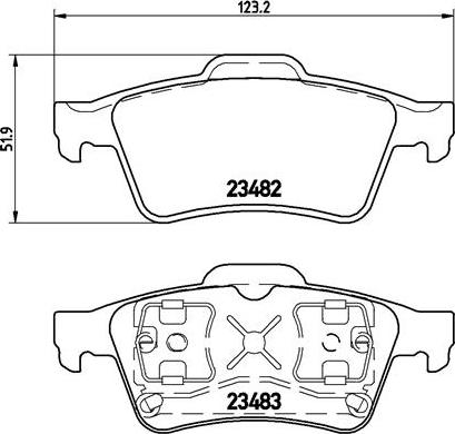 Brembo P 59 044 - Bromsbeläggssats, skivbroms xdelar.se