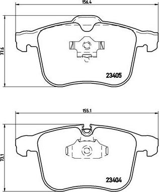 Brembo P 59 046 - Bromsbeläggssats, skivbroms xdelar.se