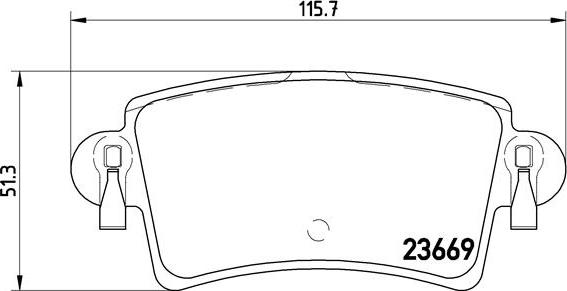 Brembo P 59 040 - Bromsbeläggssats, skivbroms xdelar.se