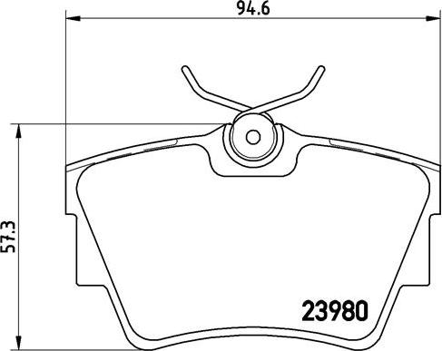 Brembo P 59 041 - Bromsbeläggssats, skivbroms xdelar.se