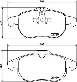 Brembo P 59 043X - Bromsbeläggssats, skivbroms xdelar.se