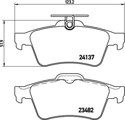 Brembo P 59 042 - Bromsbeläggssats, skivbroms xdelar.se