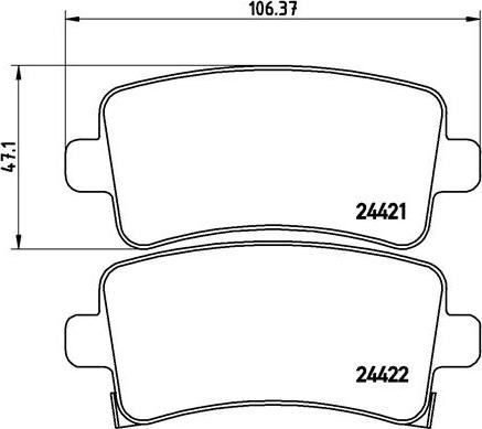 Brembo P 59 059 - Bromsbeläggssats, skivbroms xdelar.se