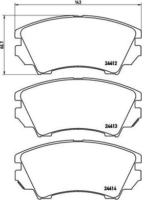 Brembo P 59 055X - Bromsbeläggssats, skivbroms xdelar.se