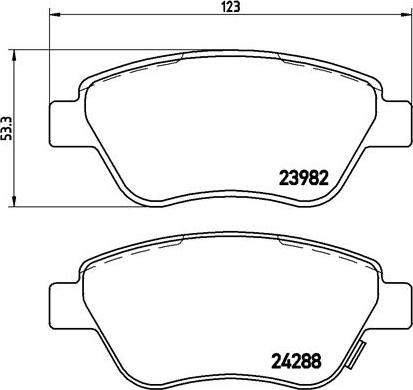 Brembo P 59 051 - Bromsbeläggssats, skivbroms xdelar.se