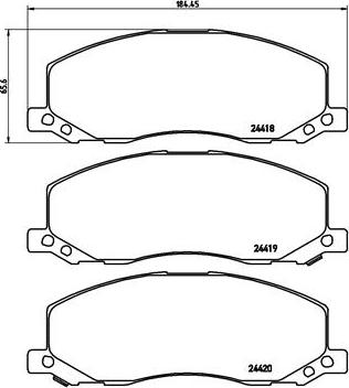 Brembo P 59 058 - Bromsbeläggssats, skivbroms xdelar.se