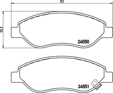 Brembo P 59 053 - Bromsbeläggssats, skivbroms xdelar.se