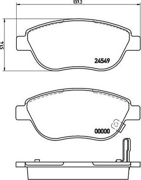 Brembo P 59 052 - Bromsbeläggssats, skivbroms xdelar.se