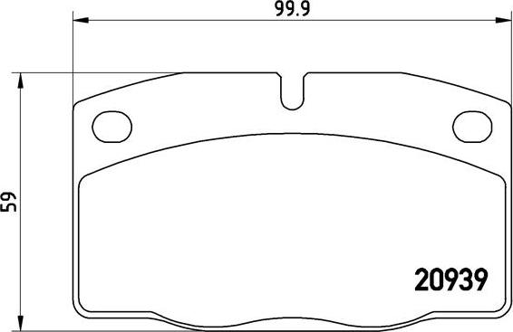 Brembo P 59 005 - Bromsbeläggssats, skivbroms xdelar.se