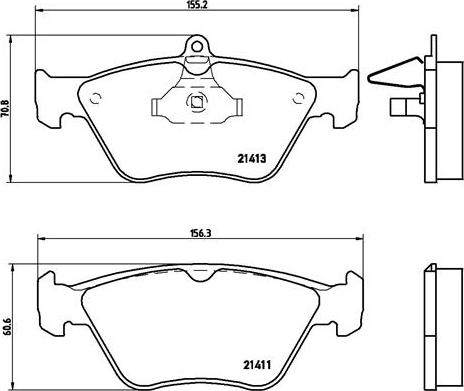 Brembo P 59 019 - Bromsbeläggssats, skivbroms xdelar.se