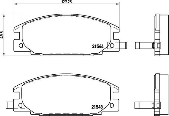 Brembo P 59 015 - Bromsbeläggssats, skivbroms xdelar.se