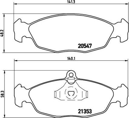 Brembo P 59 011 - Bromsbeläggssats, skivbroms xdelar.se