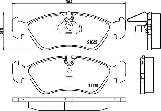 Brembo P 59 017 - Bromsbeläggssats, skivbroms xdelar.se