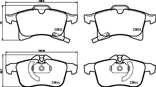 Brembo P 59 089 - Bromsbeläggssats, skivbroms xdelar.se