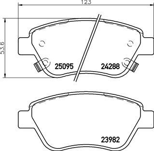 Brembo P 59 081 - Bromsbeläggssats, skivbroms xdelar.se