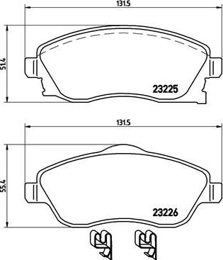 Brembo P 59 036 - Bromsbeläggssats, skivbroms xdelar.se