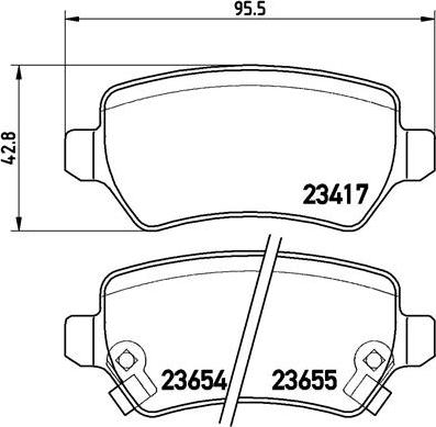 Brembo P 59 038 - Bromsbeläggssats, skivbroms xdelar.se