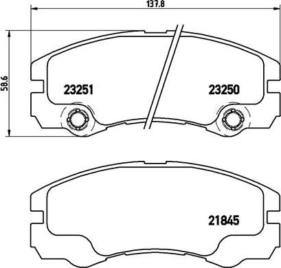 Brembo P 59 033 - Bromsbeläggssats, skivbroms xdelar.se